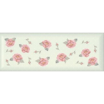 Плитка настенная ВЕДЖВУД Цветы  зеленый грань 15034 N (KERAMA MARAZZI)